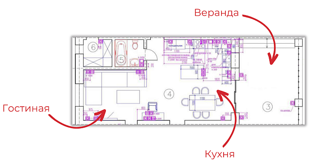 Схема дома, обставить дом мебелью от фабрики Gliver